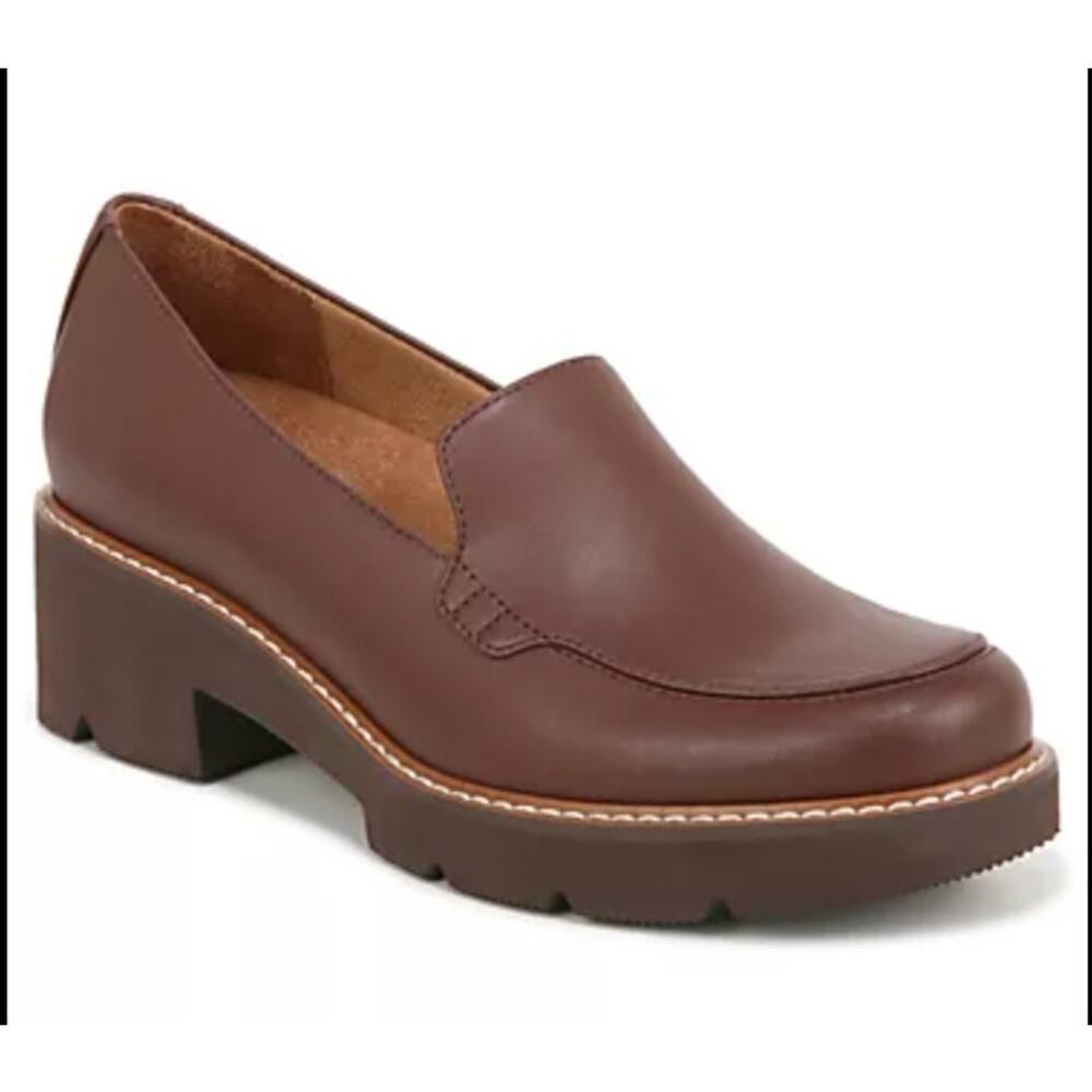 Naturalizer Platform Loafers Women’s 7M Brown Comfort Slip On